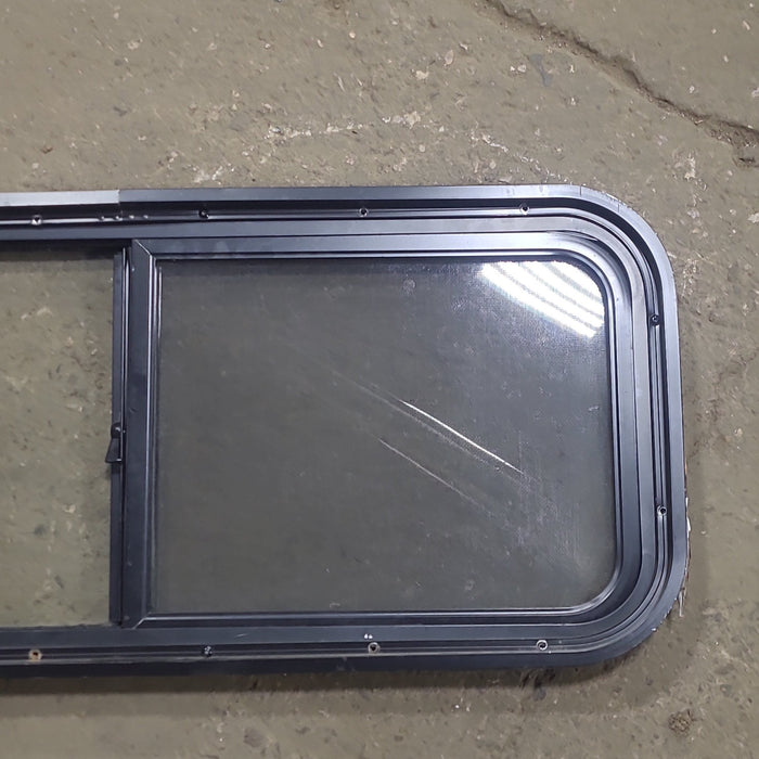 Used Black Radius Opening Window : 36 1/2" W x 14 3/4" H x 1 3/4" D