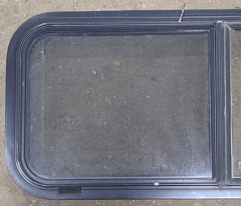 Used Black Radius Opening Window : 36 1/2" W x 14 3/4" H x 1 3/4" D