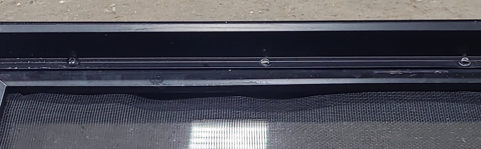 Used Black Radius Opening Window : 36 1/2" W x 14 3/4" H x 1 3/4" D