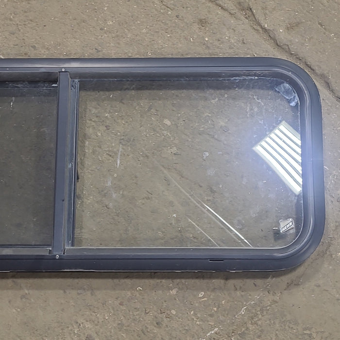 Used Black Radius Opening Window : 36 1/2" W x 14 3/4" H x 1 3/4" D