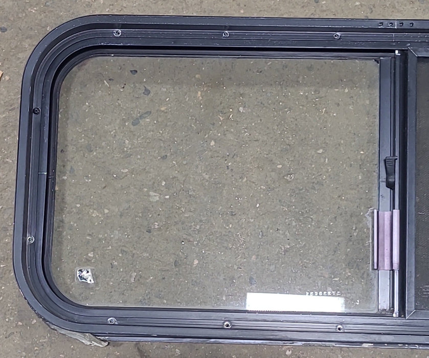 Used Black Radius Opening Window : 36 1/2" W x 14 3/4" H x 1 3/4" D