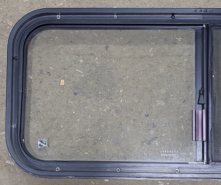 Used Black Radius Opening Window : 36 1/2" W x 14 3/4" H x 1 3/4" D