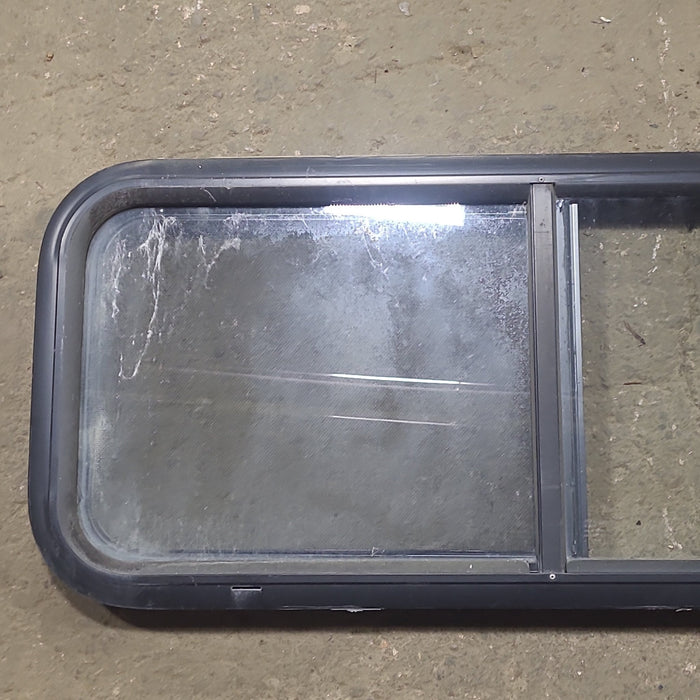 Used Black Radius Opening Window : 36 1/2" W x 14 3/4" H x 1 3/4" D