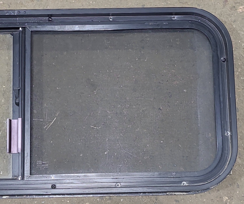 Used Black Radius Opening Window : 36 1/2" W x 14 3/4" H x 1 3/4" D