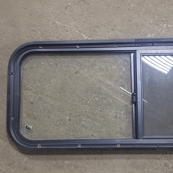 Used Black Radius Opening Window : 36 1/2" W x 14 3/4" H x 1 3/4" D