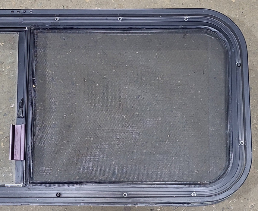 Used Black Radius Opening Window : 36 1/2" W x 14 3/4" H x 1 3/4" D