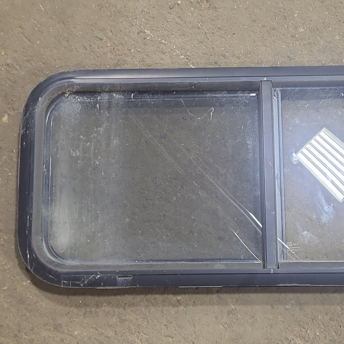 Used Black Radius Opening Window : 36 1/2" W x 14 3/4" H x 1 3/4" D