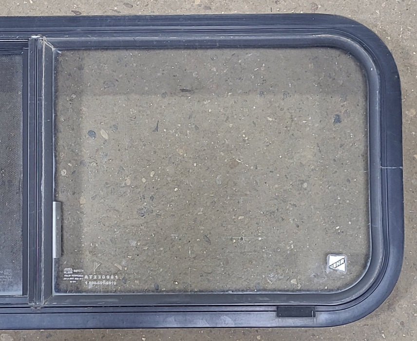 Used Black Radius Opening Window : 36 1/2" W x 14 3/4" H x 1 3/4" D