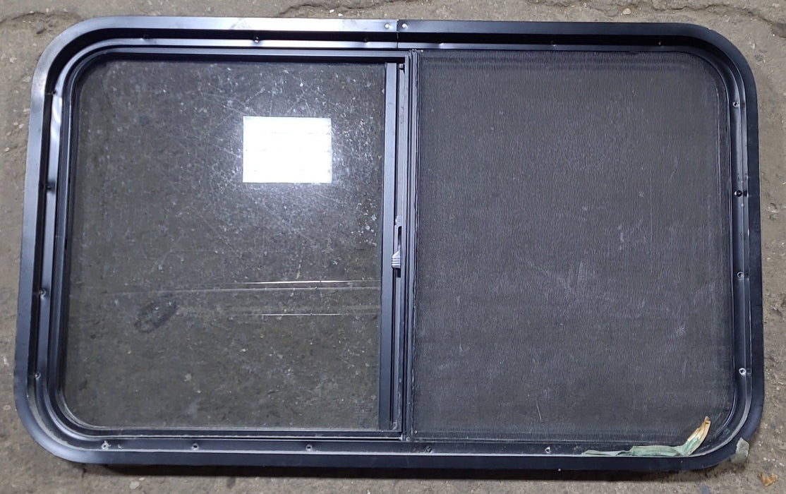 Used Black Radius Opening Window : 36 1/2" W x 21 3/4" H x 1 3/4" D
