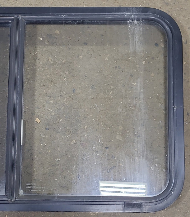 Used Black Radius Opening Window : 36 1/2" W x 21 3/4" H x 1 3/4" D