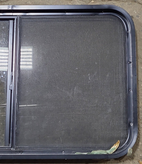 Used Black Radius Opening Window : 36 1/2" W x 21 3/4" H x 1 3/4" D