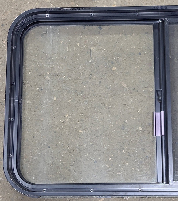 Used Black Radius Opening Window : 36 1/2" W x 21 3/4" H x 1 3/4" D