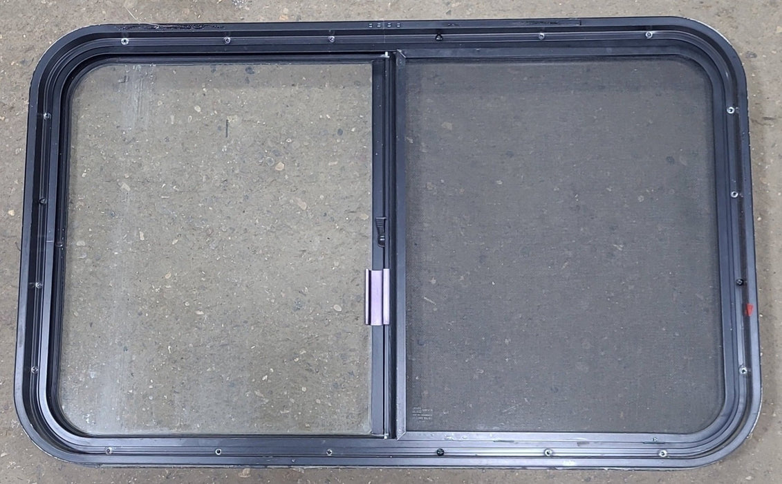 Used Black Radius Opening Window : 36 1/2" W x 21 3/4" H x 1 3/4" D