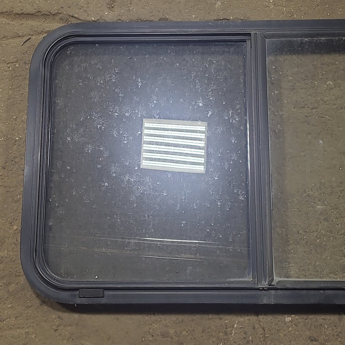 Used Black Radius Opening Window : 36 1/2" W x 22" H x 1 3/4" D