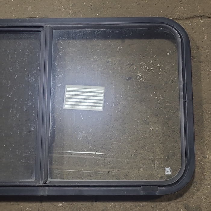 Used Black Radius Opening Window : 36 1/2" W x 22" H x 1 3/4" D