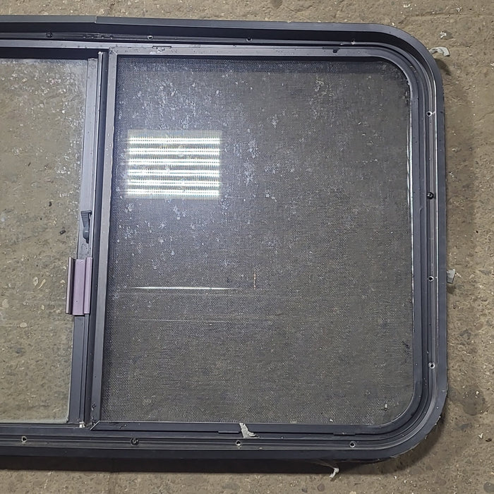 Used Black Radius Opening Window : 36 1/2" W x 22" H x 1 3/4" D