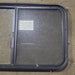 Used Black Radius Opening Window : 36 1/2" W x 22" H x 1 3/4" D - Young Farts RV Parts