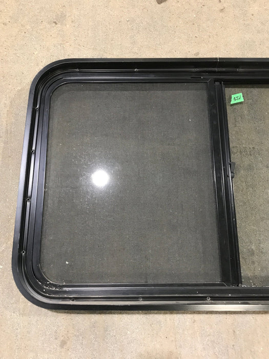 Used Black Radius Opening Window : 36 1/2" W x 22" H x 1 7/8"