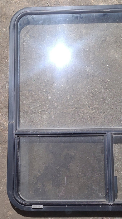 Used Black Radius Opening Window : 36 1/2" W x 38" H x 1 3/4" D
