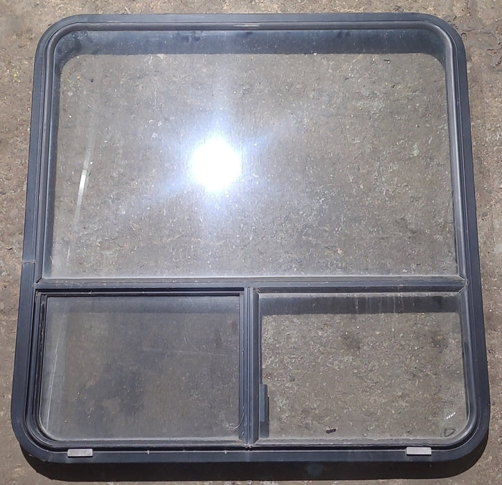 Used Black Radius Opening Window : 36 1/2" W x 38" H x 1 3/4" D