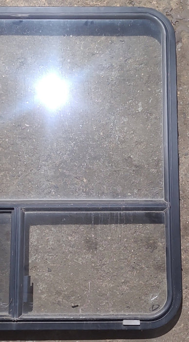 Used Black Radius Opening Window : 36 1/2" W x 38" H x 1 3/4" D
