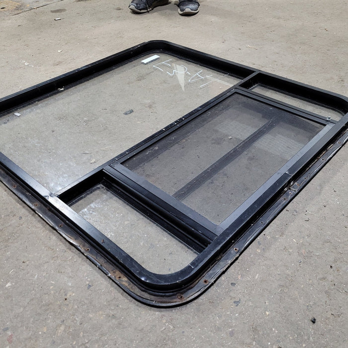 Used Black Radius Opening Window : 36 1/2" X 36" X  2" D
