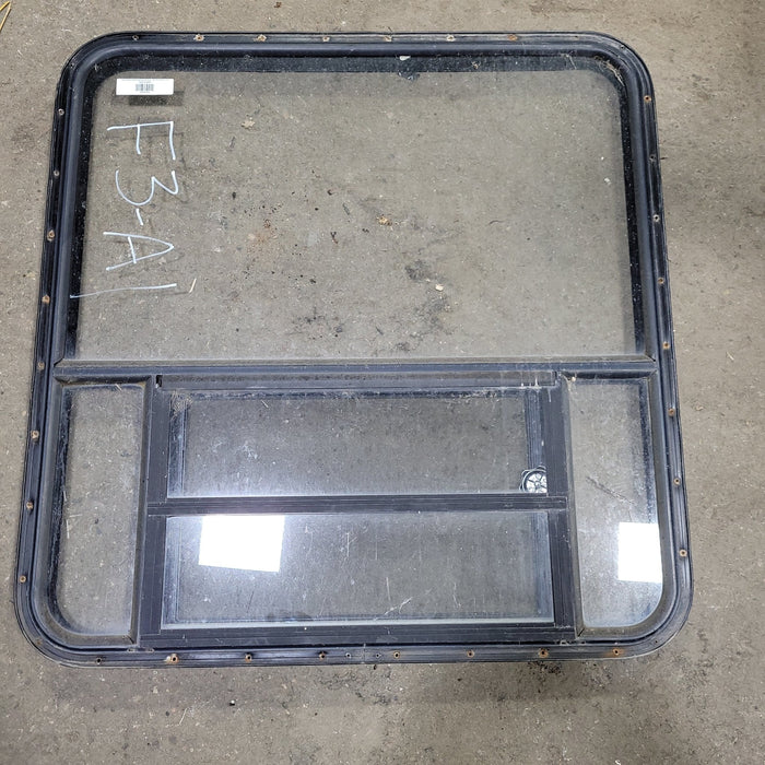 Used Black Radius Opening Window : 36 1/2" X 36" X  2" D