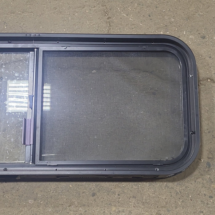 Used Black Radius Opening Window : 36 1/4" W x 14 3/4" H x 1 3/4" D