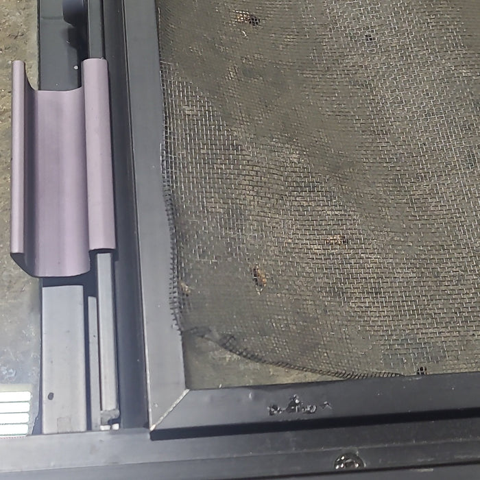 Used Black Radius Opening Window : 36 1/4" W x 14 3/4" H x 1 3/4" D