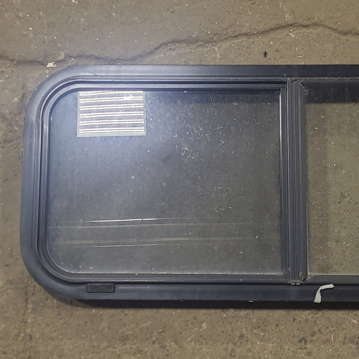 Used Black Radius Opening Window : 36 1/4" W x 14 3/4" H x 1 3/4" D
