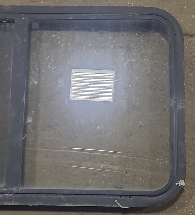 Used Black Radius Opening Window : 36 1/4" W x 21 3/4" H x 1 7/8" D