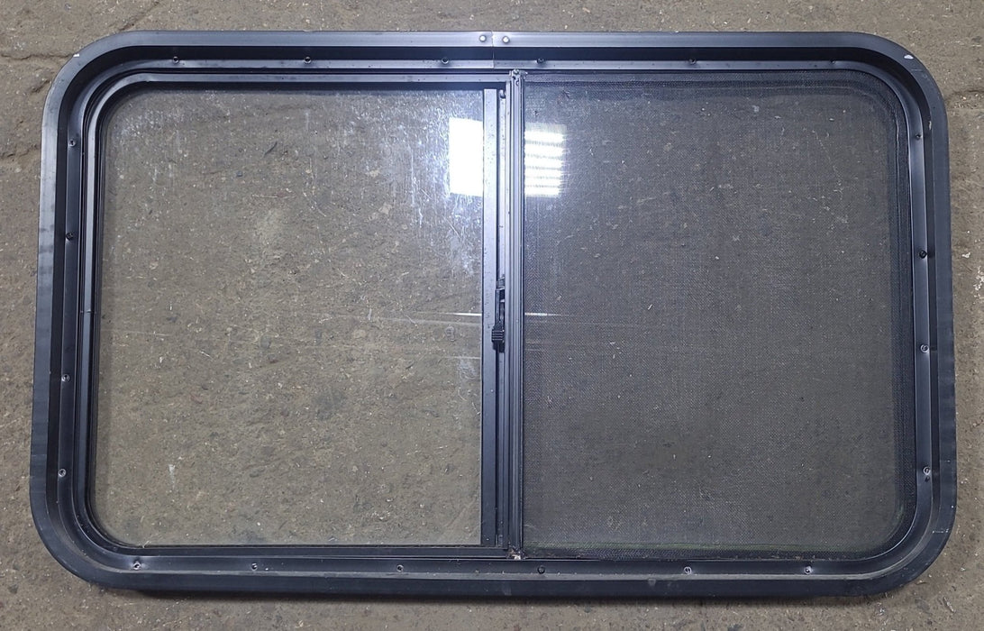 Used Black Radius Opening Window : 36 1/4" W x 21 3/4" H x 1 7/8" D