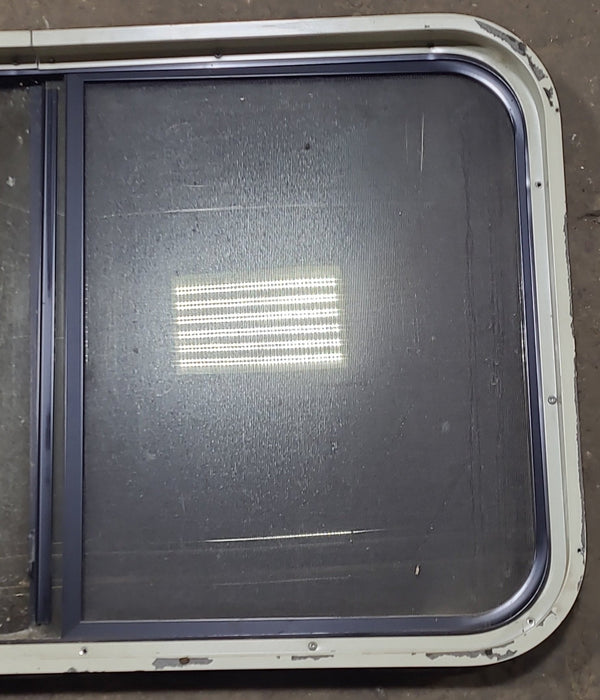 Used Black Radius Opening Window : 36 1/4" W x 21 3/4" H x 2" D
