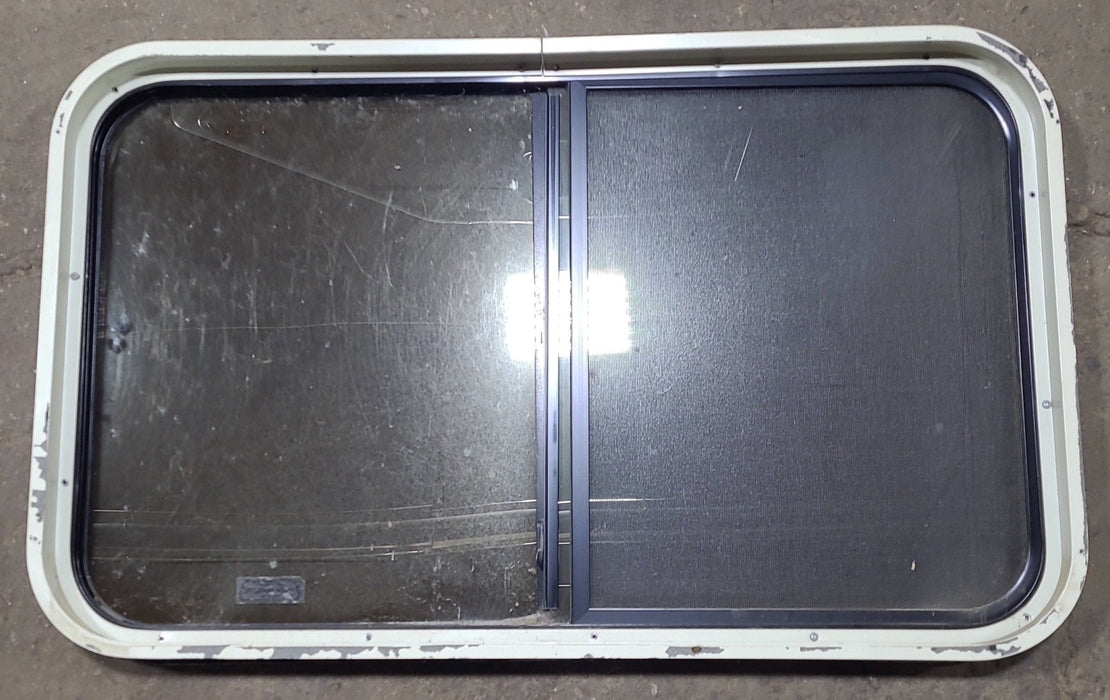 Used Black Radius Opening Window : 36 1/4" W x 21 3/4" H x 2" D