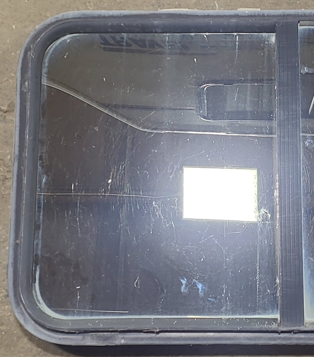 Used Black Radius Opening Window : 36 1/4" W x 21 3/4" H x 2" D