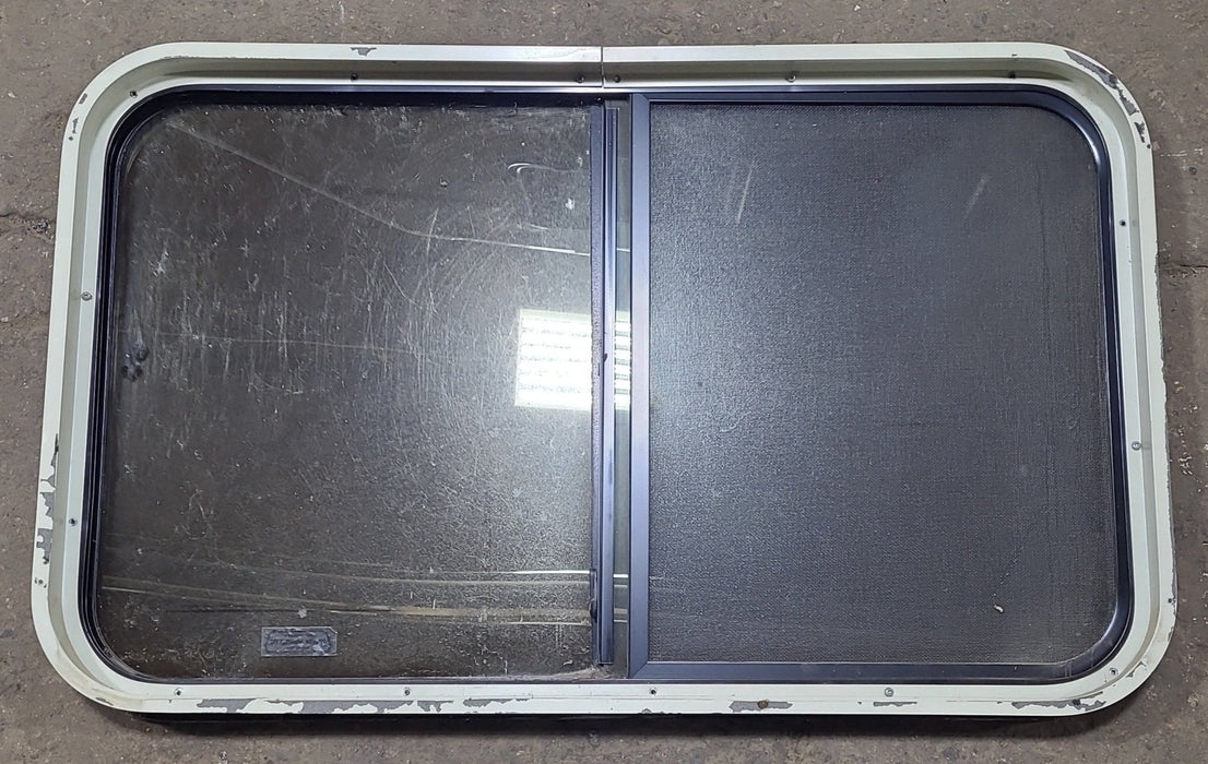 Used Black Radius Opening Window : 36 1/4" W x 21 3/4" H x 2" D