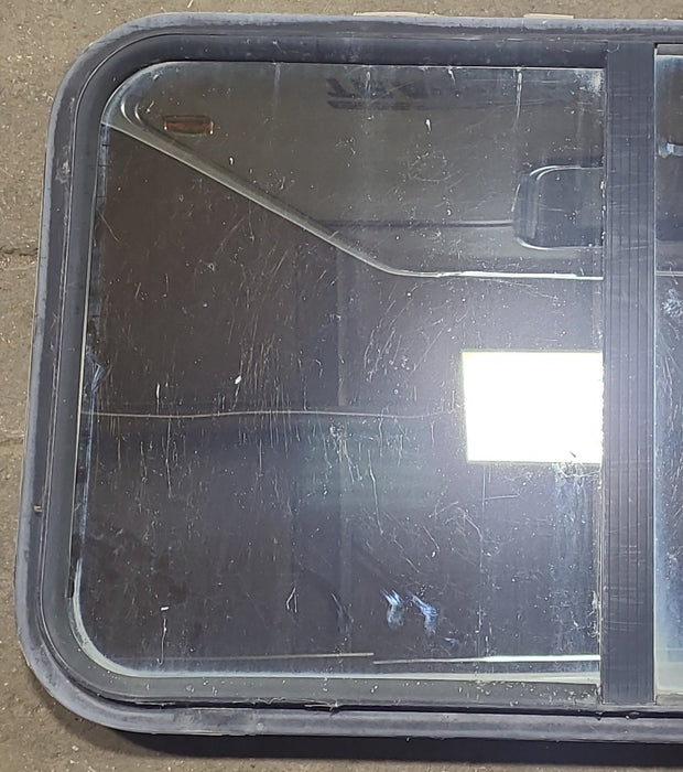 Used Black Radius Opening Window : 36 1/4" W x 21 3/4" H x 2" D
