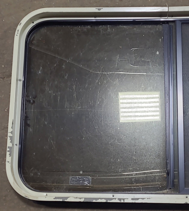 Used Black Radius Opening Window : 36 1/4" W x 21 3/4" H x 2" D