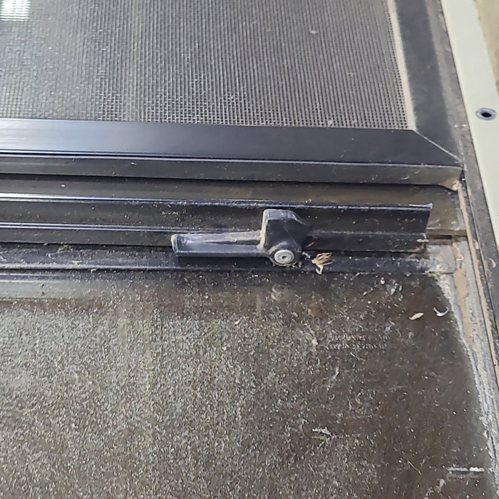 Used Black Radius Opening Window : 36 1/4" W x 21 3/4" H x 2" D