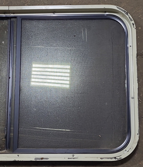 Used Black Radius Opening Window : 36 1/4" W x 21 3/4" H x 2" D