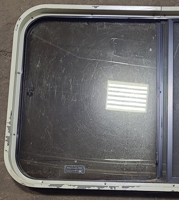 Used Black Radius Opening Window : 36 1/4" W x 21 3/4" H x 2" D