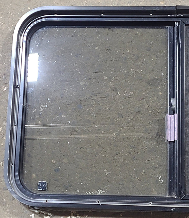 Used Black Radius Opening Window : 36 1/4" W x 22" H x 1 3/4" D