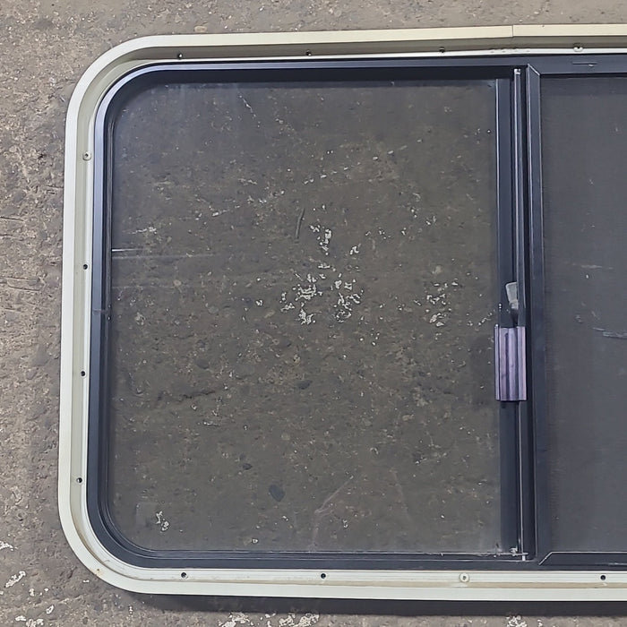 Used Black Radius Opening Window : 36 1/4" W x 22" H x 1 3/4" D