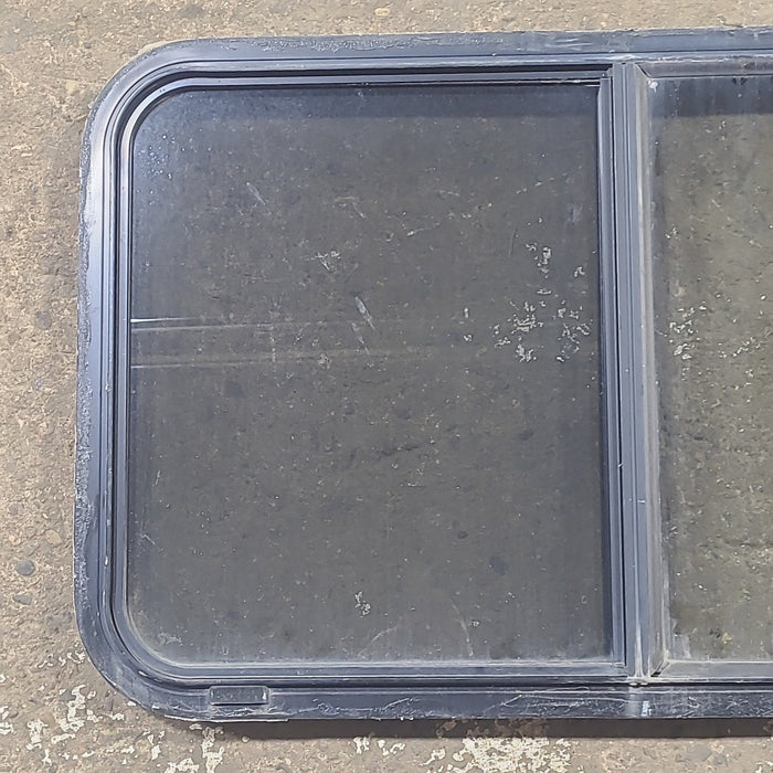 Used Black Radius Opening Window : 36 1/4" W x 22" H x 1 3/4" D