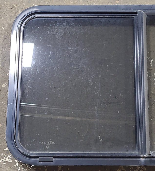 Used Black Radius Opening Window : 36 1/4" W x 22" H x 1 3/4" D