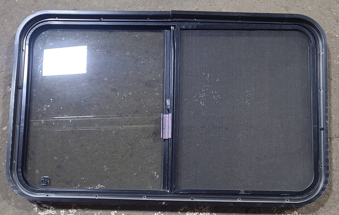 Used Black Radius Opening Window : 36 1/4" W x 22" H x 1 3/4" D