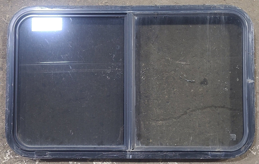 Used Black Radius Opening Window : 36 1/4" W x 22" H x 1 3/4" D