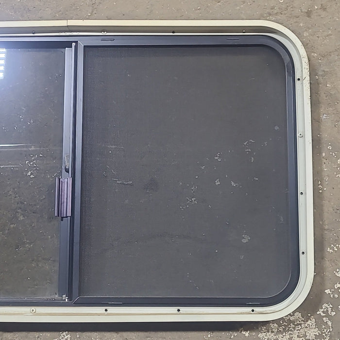 Used Black Radius Opening Window : 36 1/4" W x 22" H x 1 3/4" D