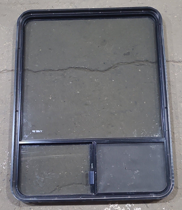 Used Black Radius Opening Window : 36 1/4" W x 48" H x 1 7/8" D