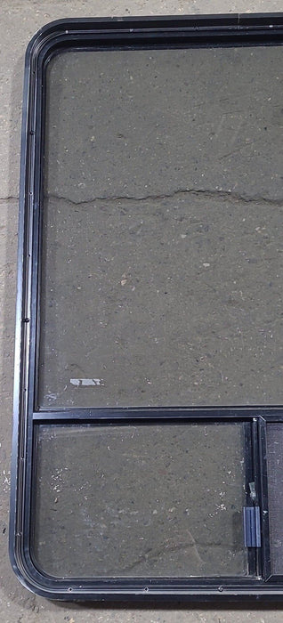 Used Black Radius Opening Window : 36 1/4" W x 48" H x 1 7/8" D